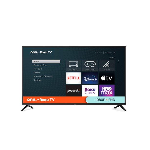 onn. 42" Class FHD (1080P) LED Roku Smart TV HDR (100068372)