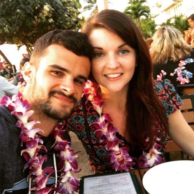 First Hawaiian luau- right after we got engaged!