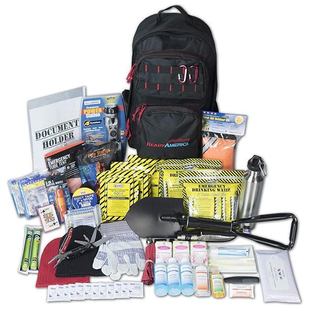 Ready America 72 Hour Elite Emergency Kit, 2-Person 3-Day Backpack, Includes First Aid Kit, Survival Blanket, Portable Preparedness Go-Bag for Earthquake, Fire, Flood
