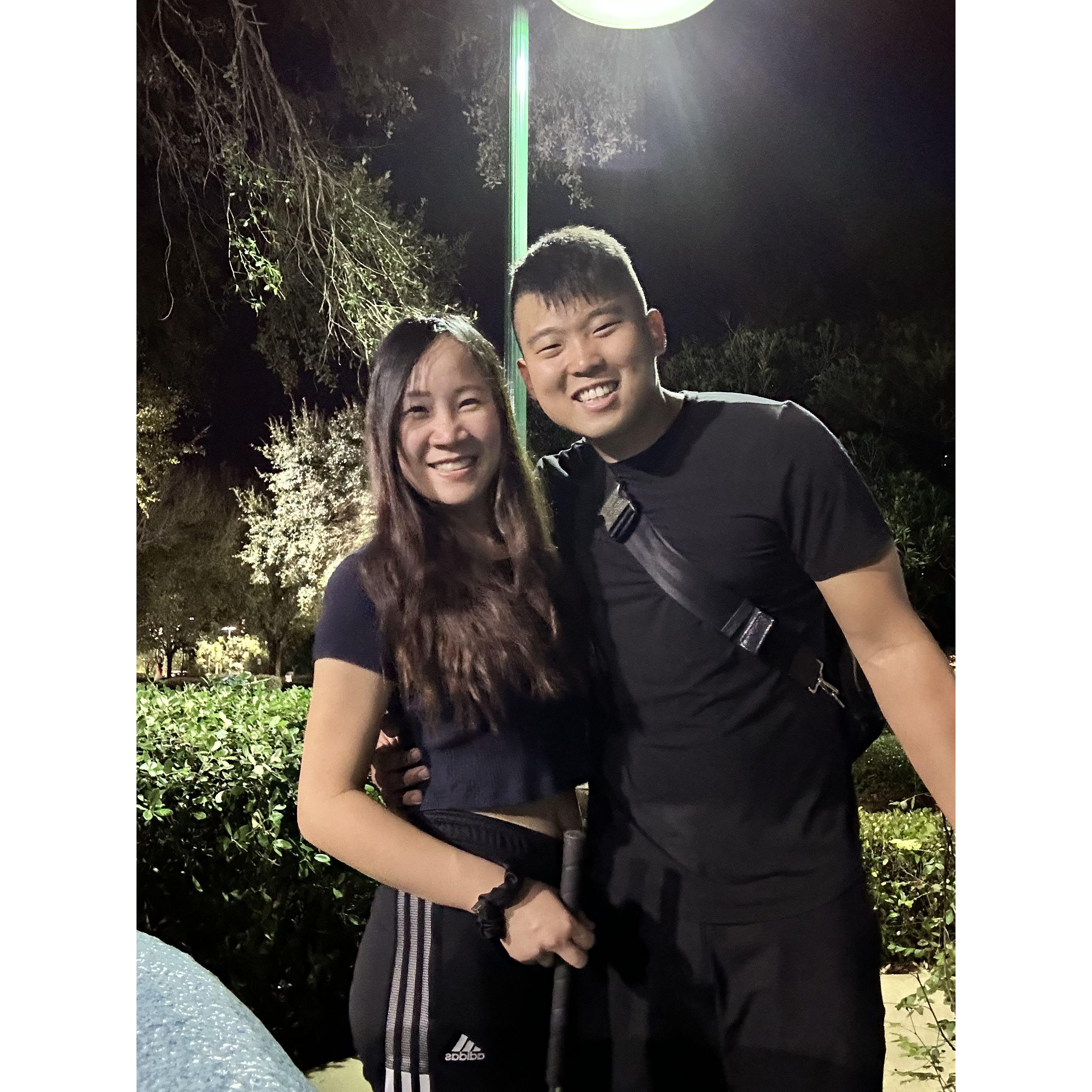Our first mini golfing date! Guess who won?