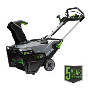 21 in. Single-Stage 56-Volt Lithium-Ion Cordless Electric Snow Blower with Two 5.0Ah Batteries and Charger Included