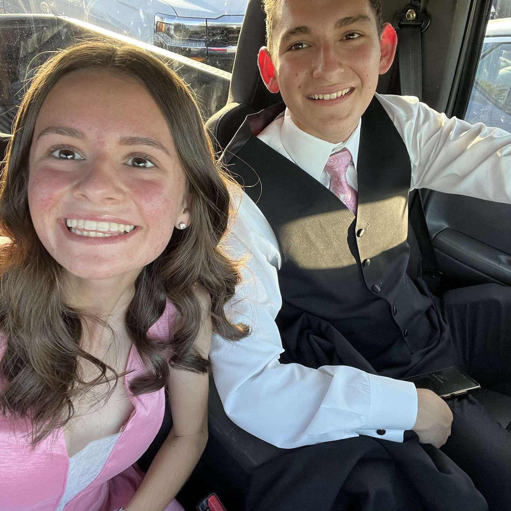 Blythe & Patrick on the way to Prom 2022!