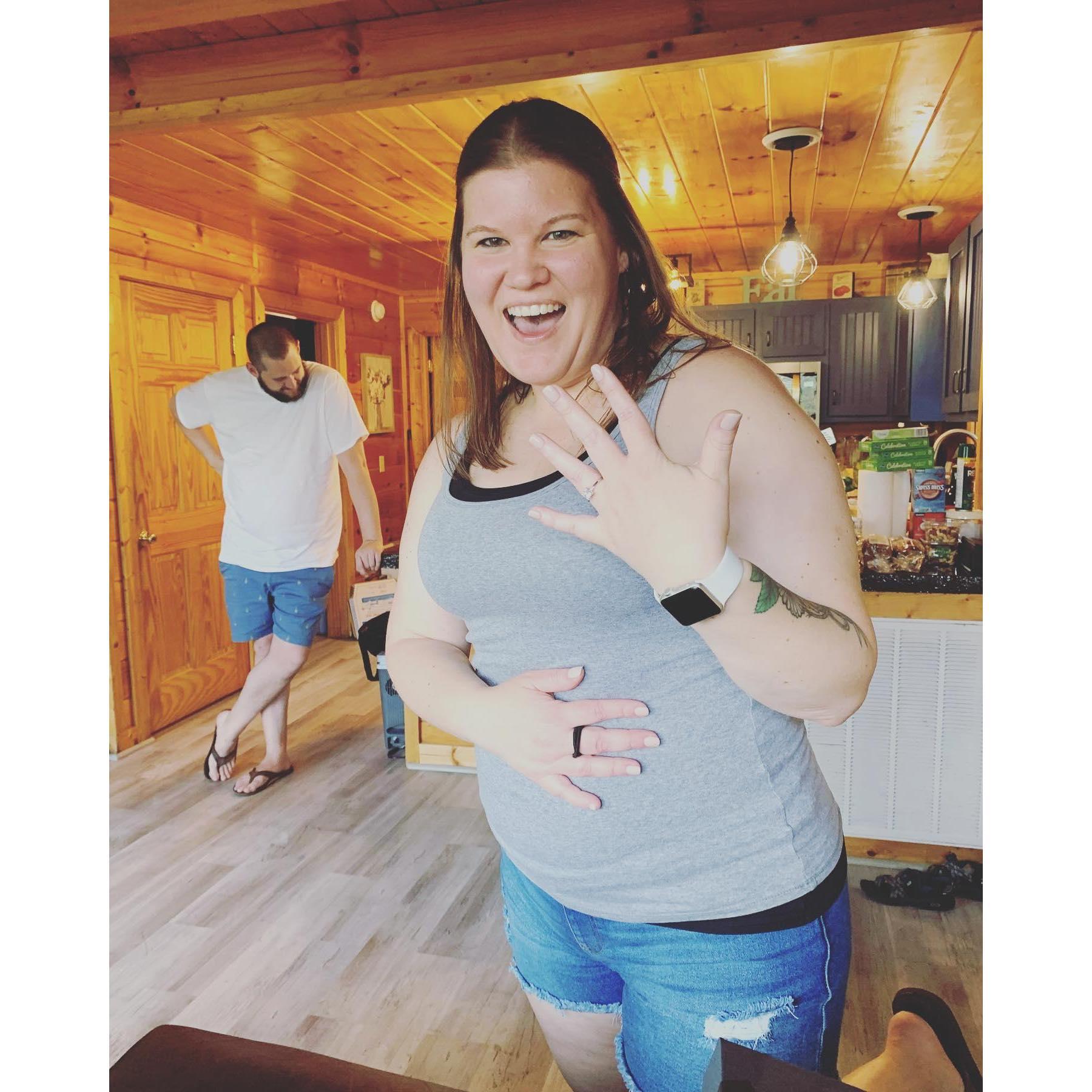 ENGAGED! I said yes after Trevor found out we were having a baby girl