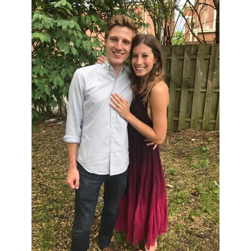 After the proposal, Charlie and Jenna went back to where they first met at Miami University to reminisce.