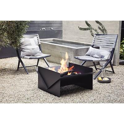 Flat Pack Wood Burning Outdoor Fire Pit - Black - Project 62™