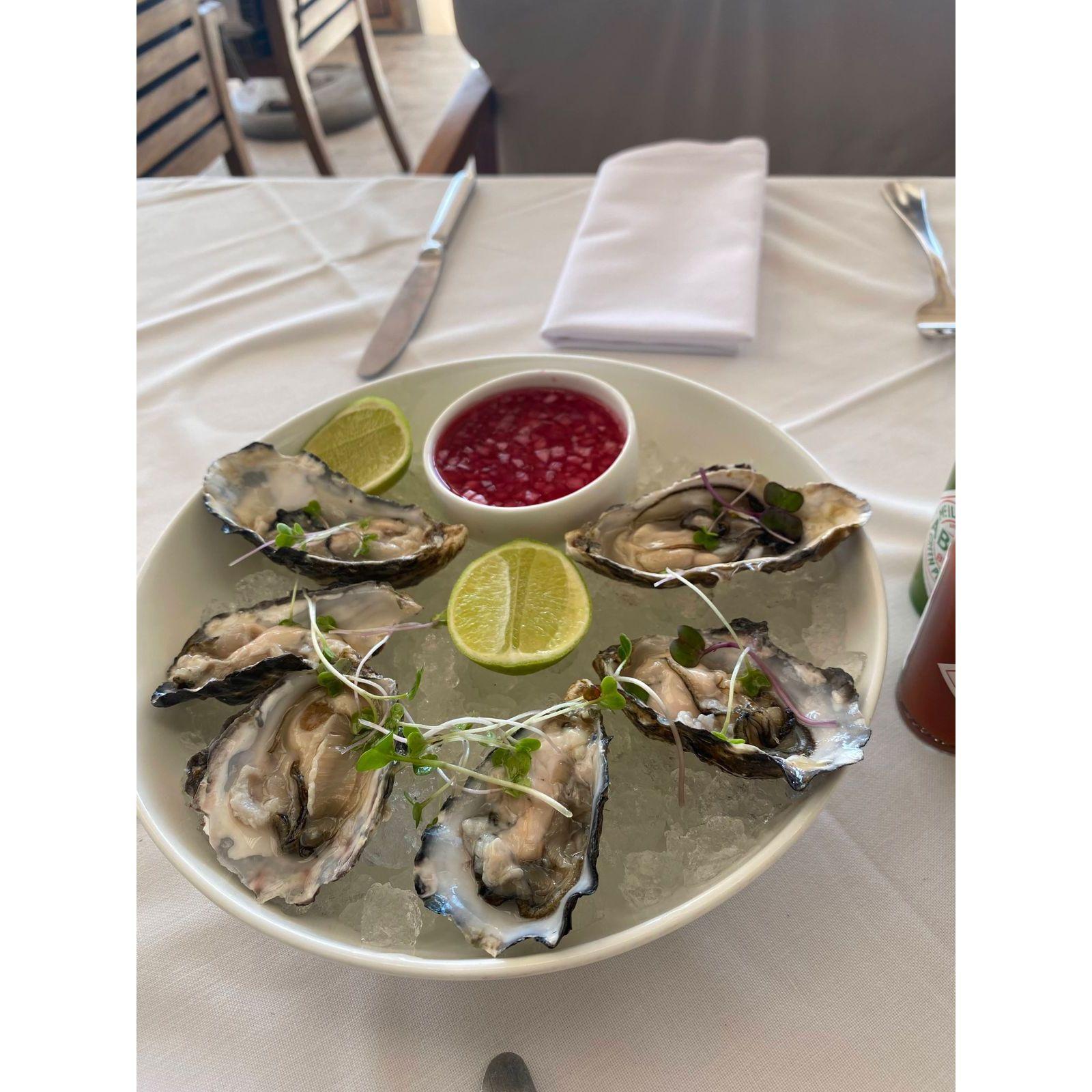 The first time I ever tried oysters was on our second date, now I love them
