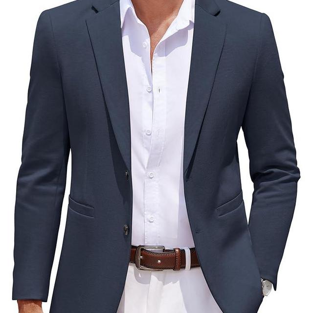 COOFANDY Men's Casual Knit Blazer Two Button Lightweight Sport Coats Suit Jacket