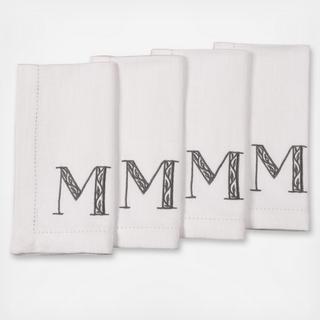 Rustic Monogram Napkin, Set of 4