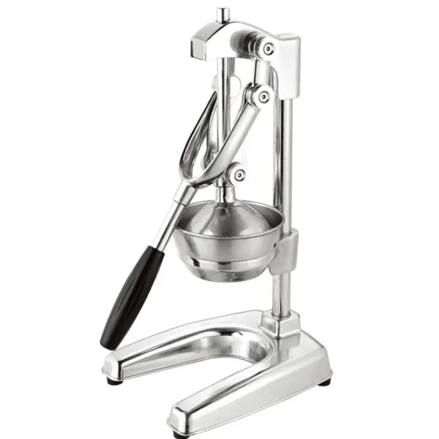 Courant Everlasting Citrus Juicer, Heavy-Duty Manual Press with 5-Inch Stainless Steel Bowl, Ergonomic Grip, Easy-to-Clean, Chrome
