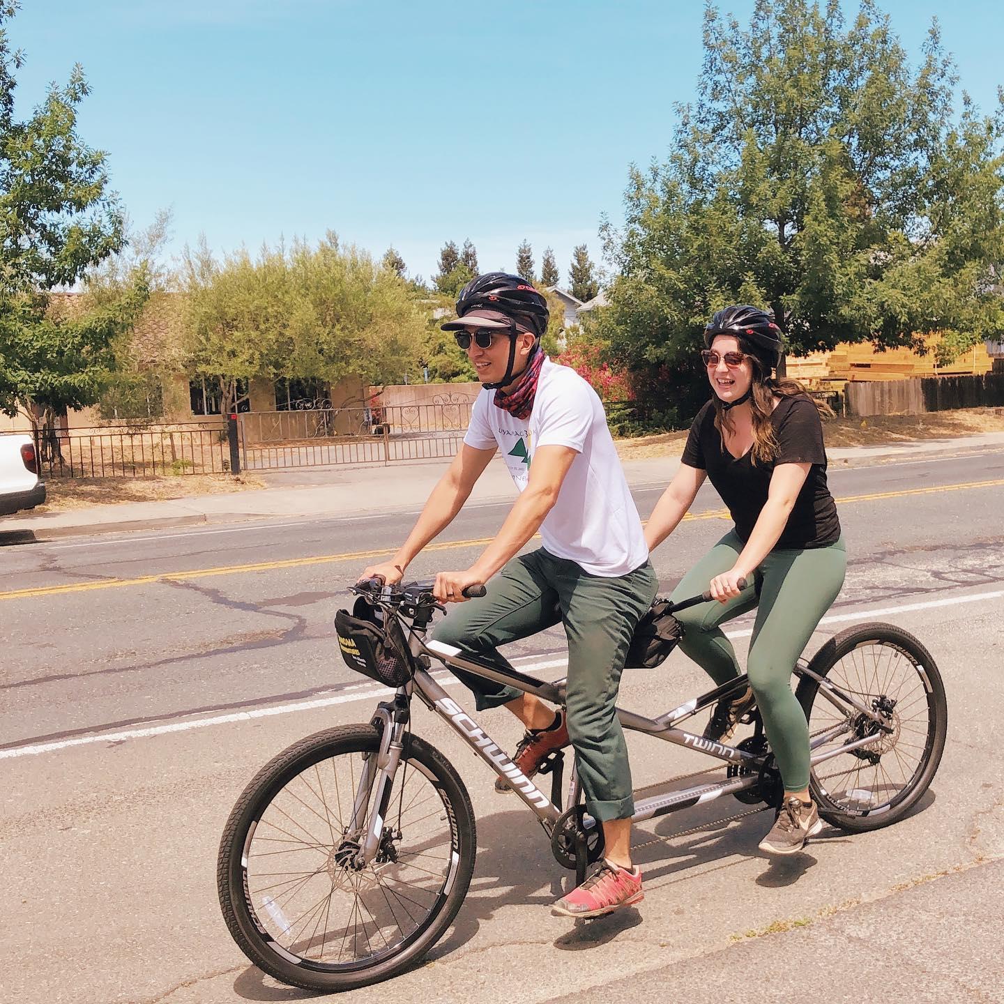 Doesn't get cuter than a tandem bike ride!
