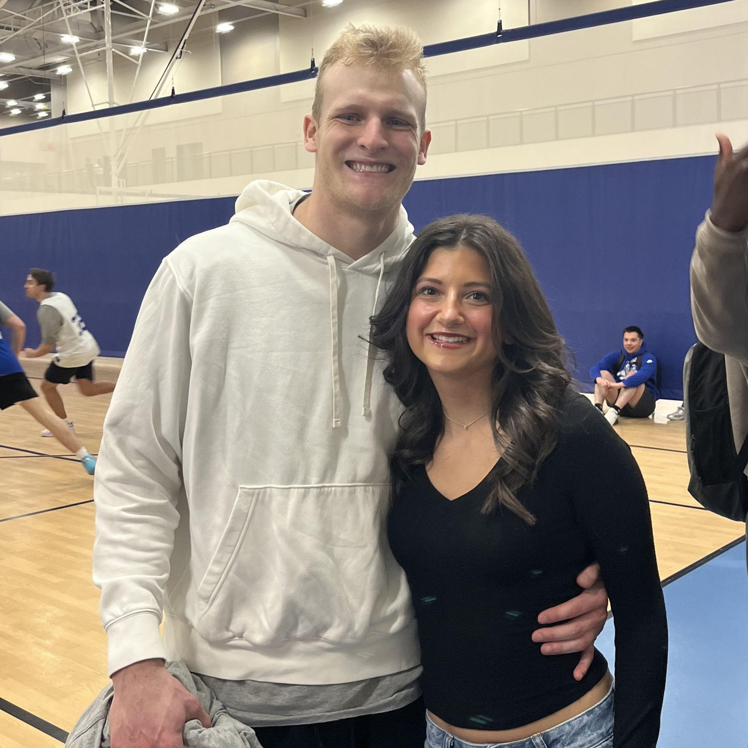 Quinn spent many evenings cheering Sam on at his intramural basketball games