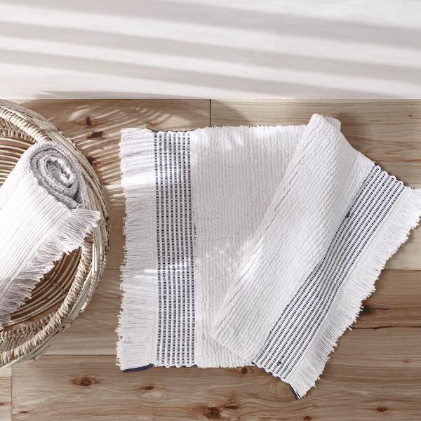 Amagansett Bath Rugs -  White