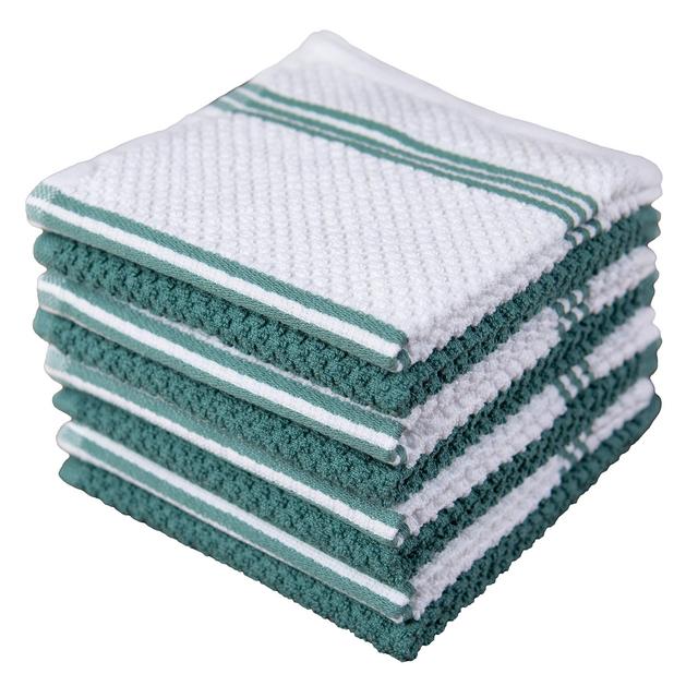 Sticky Toffee Cotton Terry Kitchen Dishcloth, 8 Pack