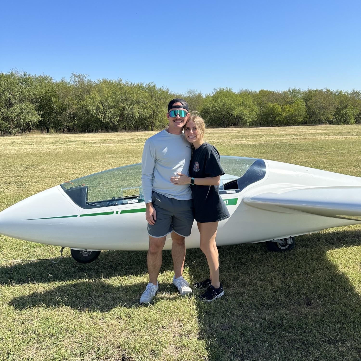 That time we went into a glider (side note: it has no engine).