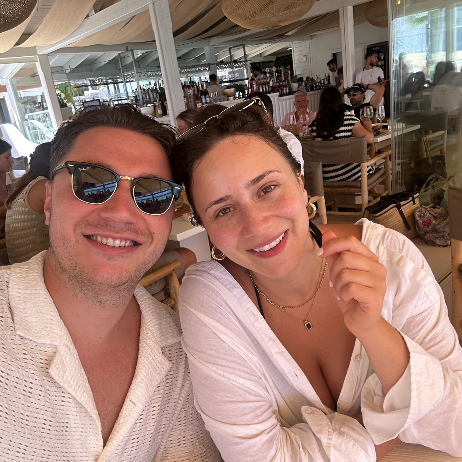 Enjoying a lunch in Mallorca