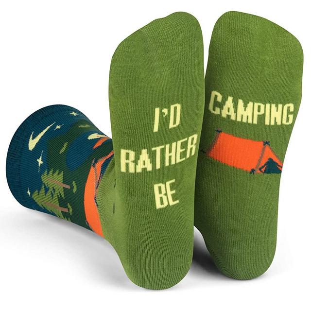 Lavley - I'd Rather Be - Funny Socks For Men and Women (Golfing Fishing Hunting Camping Racing Football Biking Grilling)