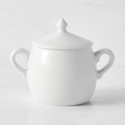 Pillivuyt Porcelain Marmite Sugar Jar with Lid