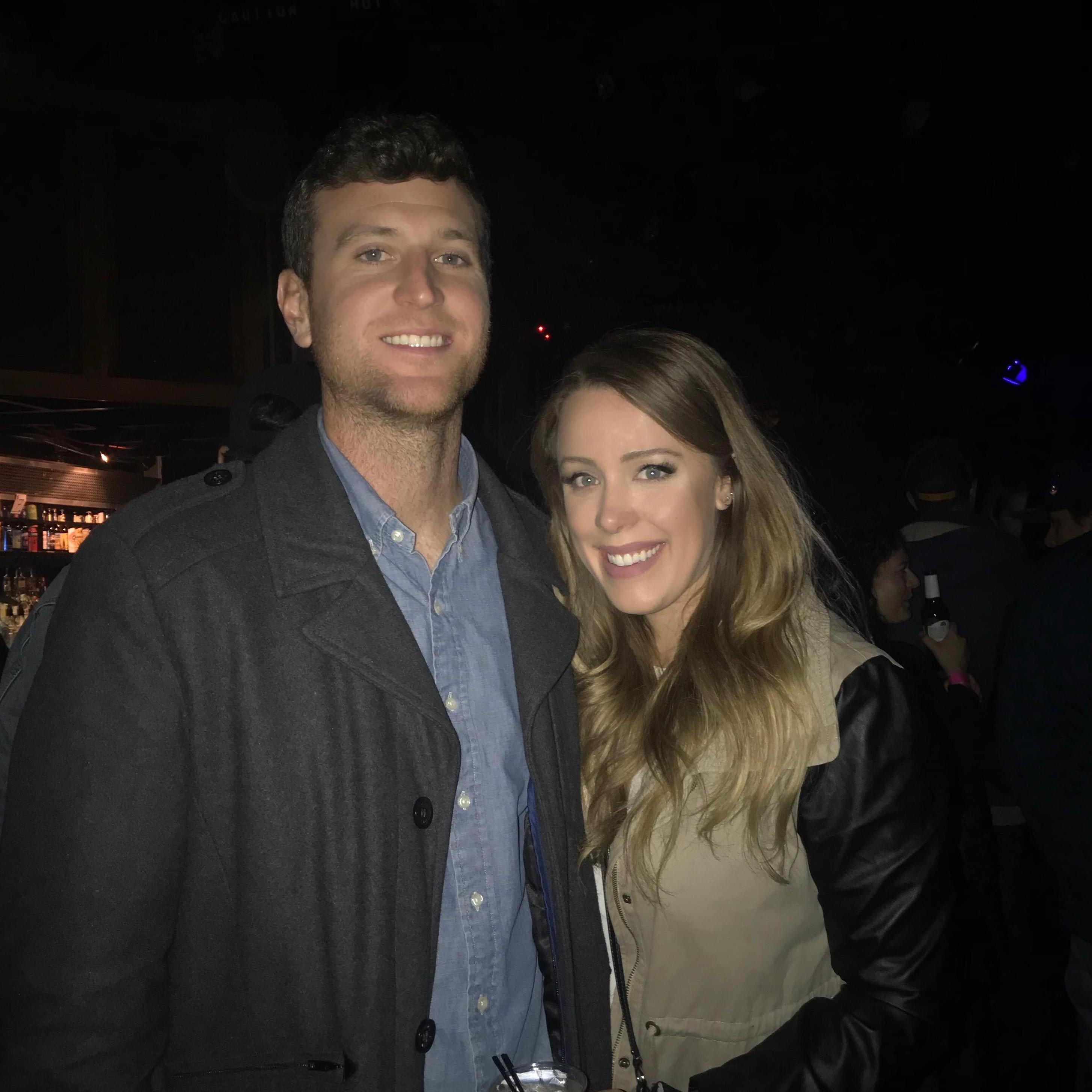 At the Dermot Kennedy show in Boston (Jimmy surprised Christine with the show during their engagement trip)