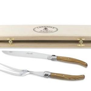 Laguiole Jean Dubost Olive Wood Carving Set