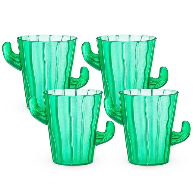 True Zoo Cactus Shot Glasses, Cute, Funny Tequila Shot Glasses Bachelorette Party, Cinco de Mayo, Taco Party, Birthday Party, 2oz, Set of 4, Green