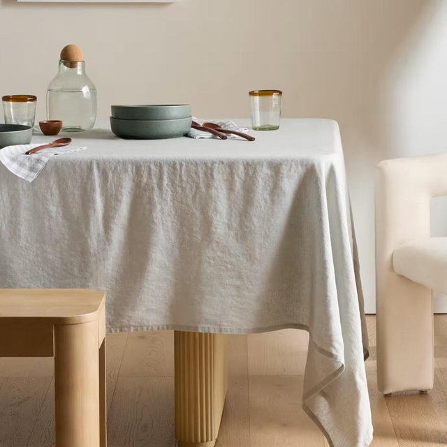 European Linen Tablecloth - Mist or Linen