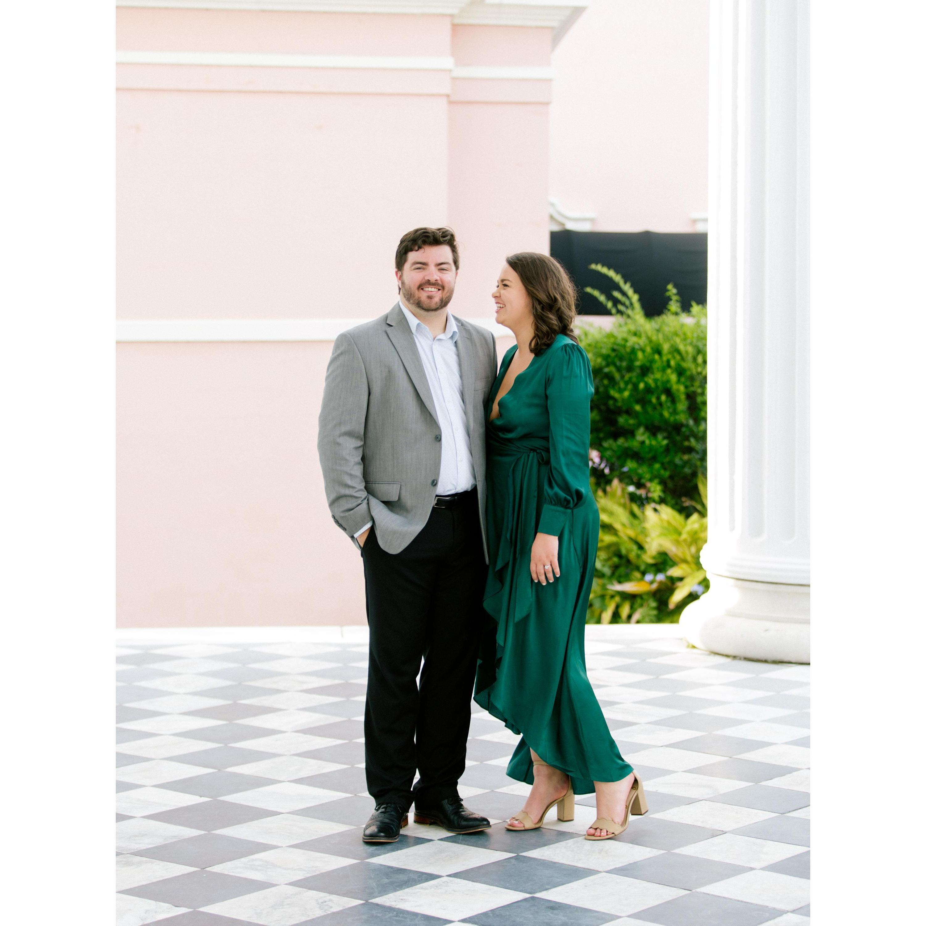 Engagement Photos in Charleston, SC, at the Hibernian!