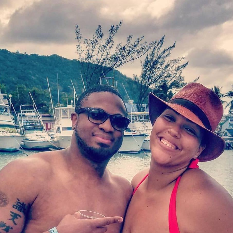 Montego Bay, Jamaica - riding around on a catamaran!