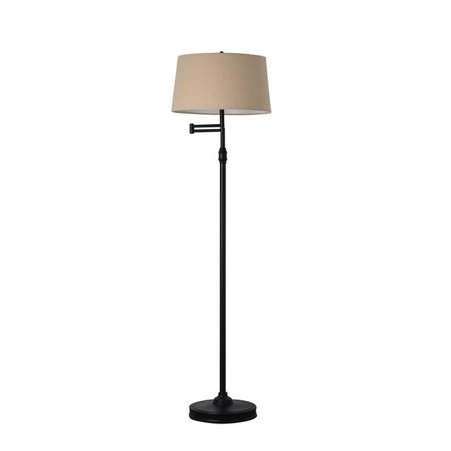 Swing Arm Oil Rubbed Floor Lamp (Includes LED Light Bulb)Bronze - Threshold™