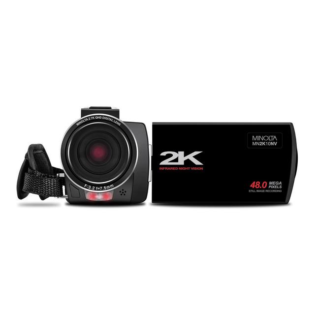 Minolta® MN2K10NV 2.7K Quad HD 16x Digital Zoom IR Night Vision Video Camcorder