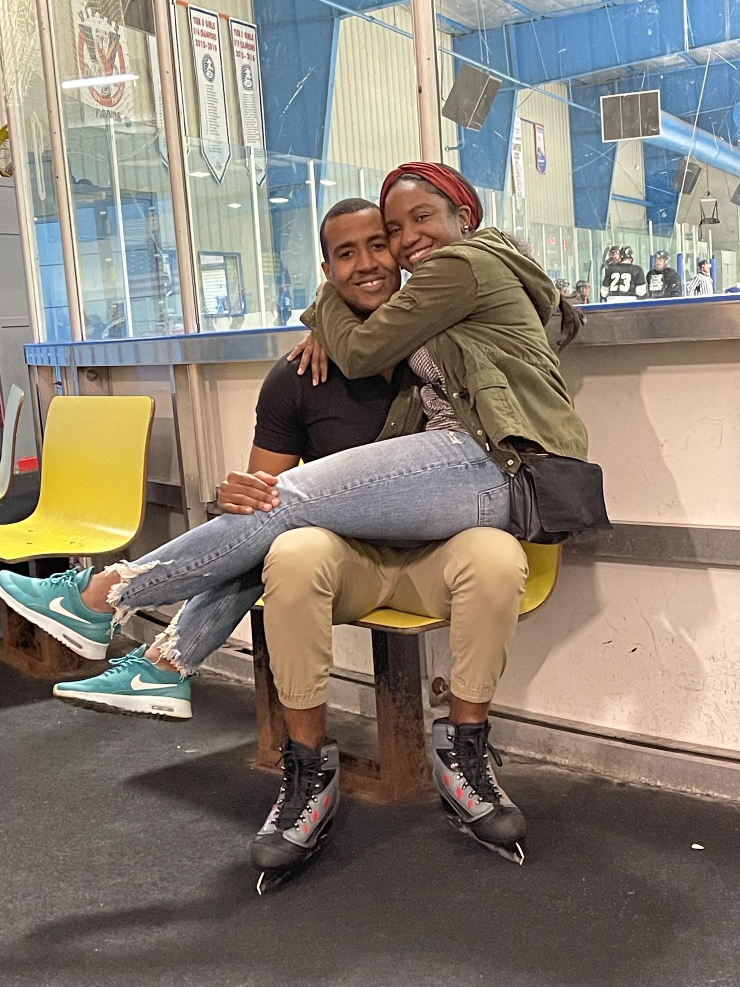 The day we went to ice skating.