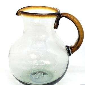 Amber Rim 120 oz Large Bola Pitcher