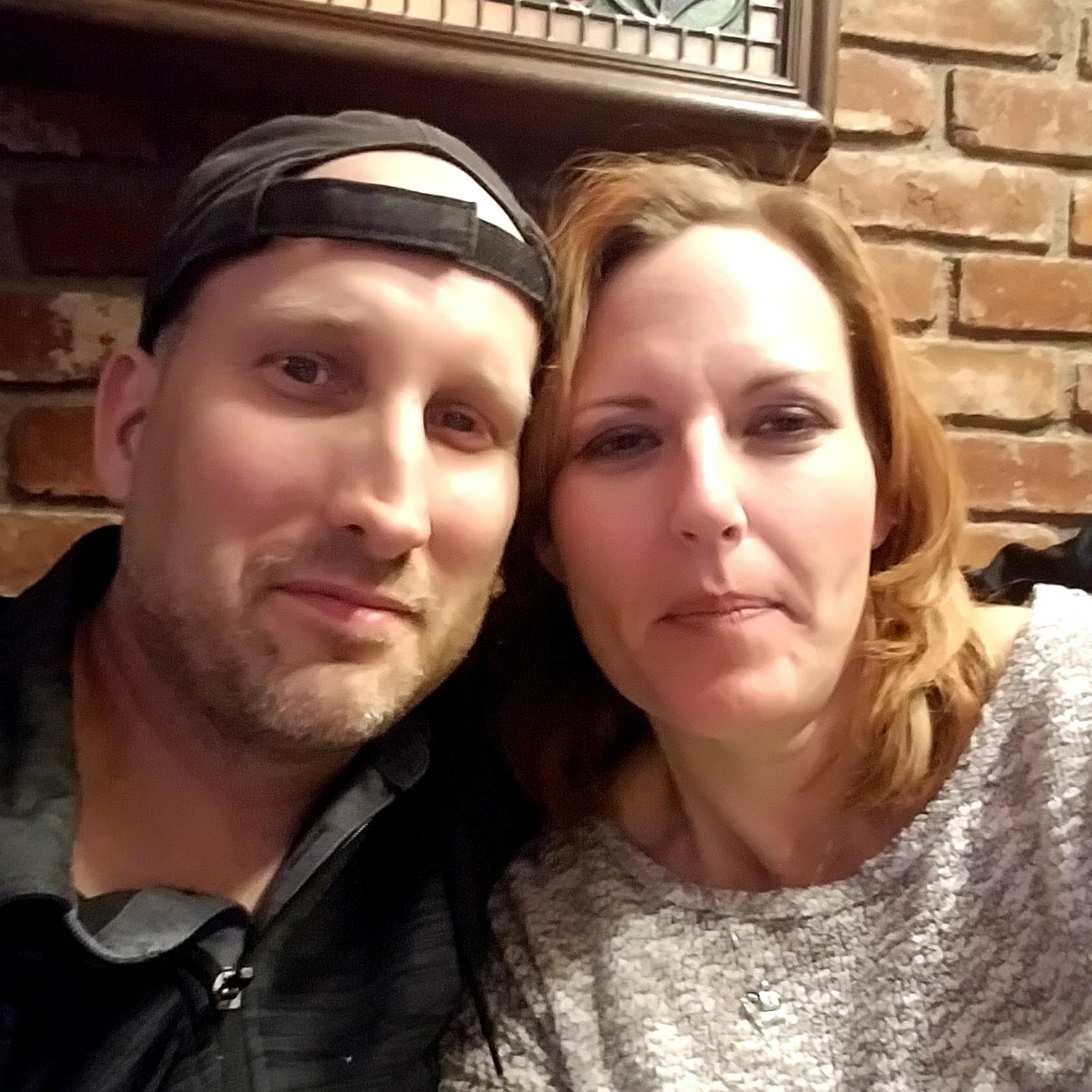 At the Solvang Brewery restaurant. Here to continue Mom's birthday. She loves Solvang and has fond memories there. Danny and I will continue making memories there.