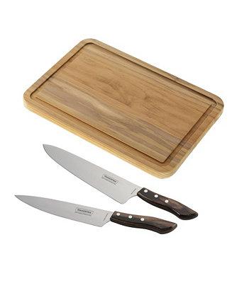 3 Piece Chef'S Knife Set and Cutting Board