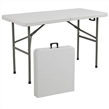 Lifetime Adjustable Folding Utility Table, 48 by 24 Inches, White