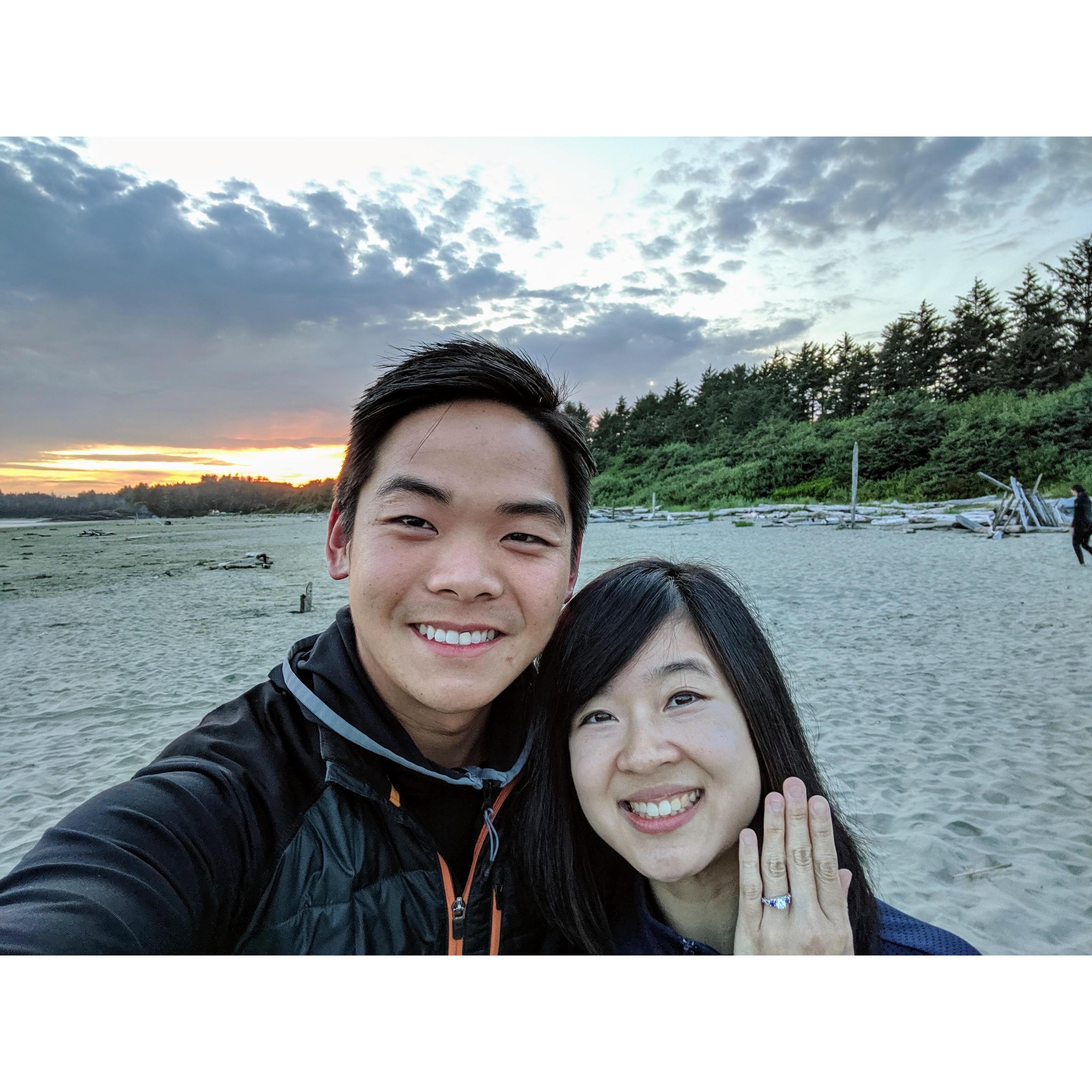 August 2019 - We get engaged on our Vancouver Island trip! The engagement story is quite funny but you'll want to hear it in person. :)