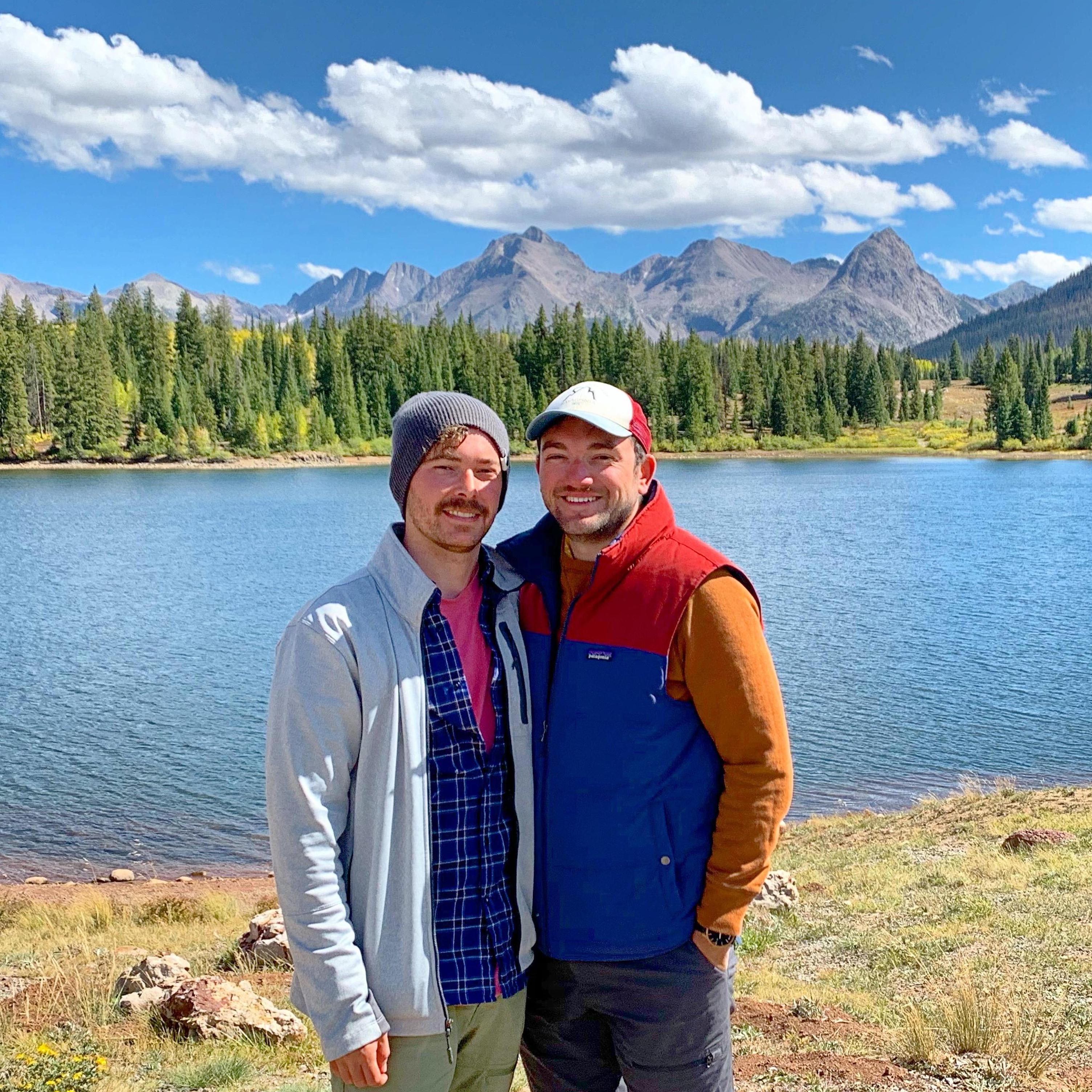 Camping with our friends at Molas Lake, CO after getting engaged!
