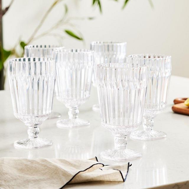 Archie Drinkware Set of 6 Goblet Clear