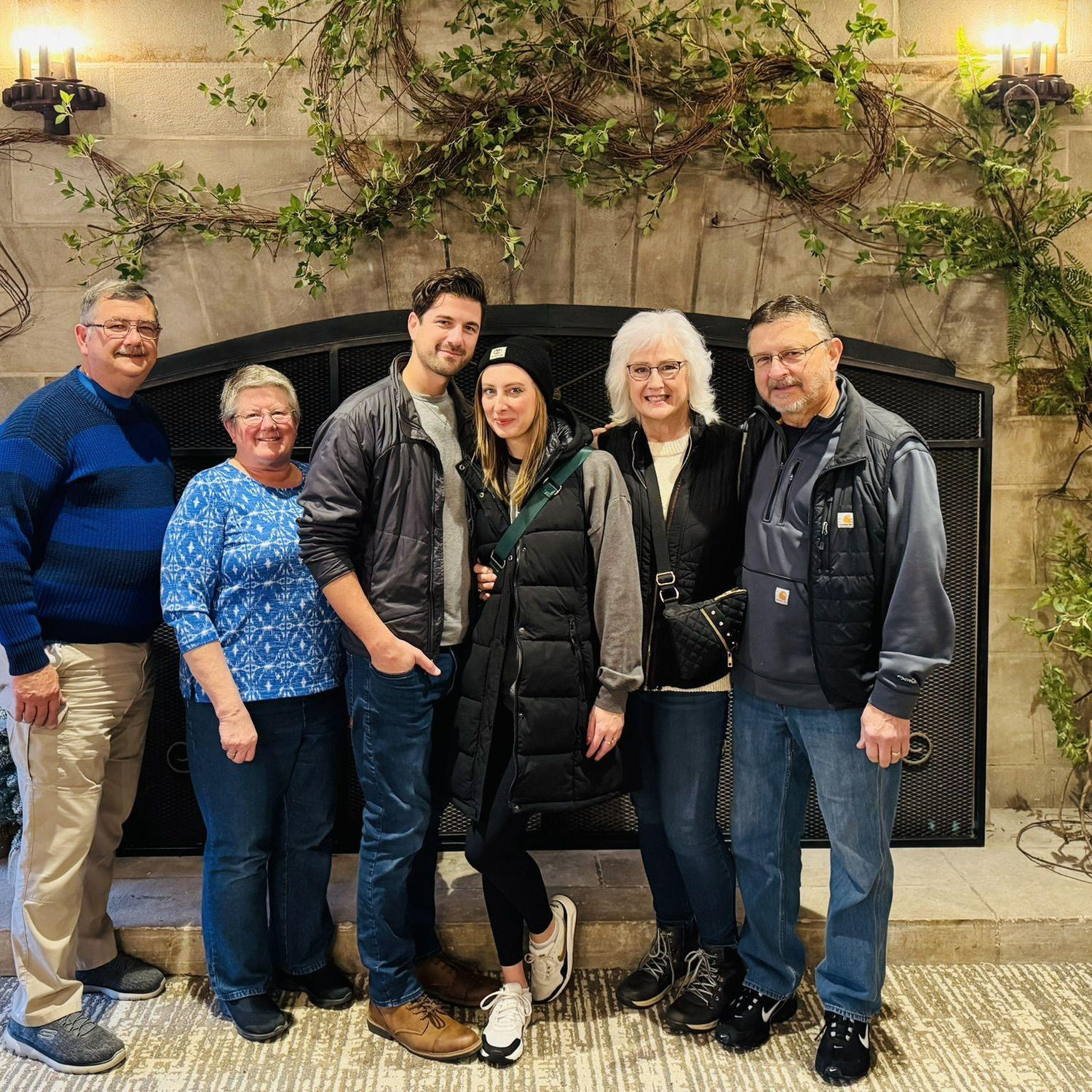 With the parents in Indiana