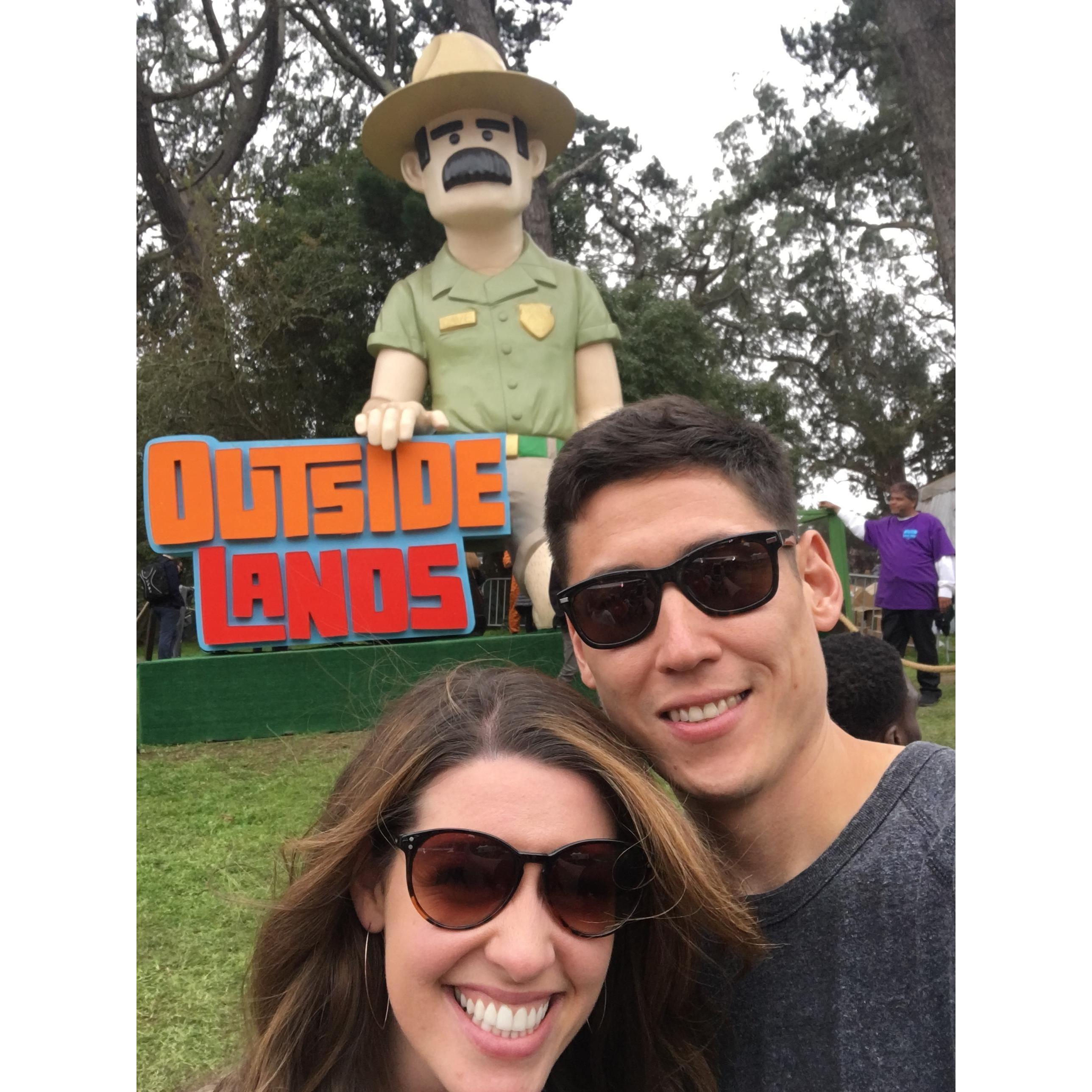 One of our first dates: the Outside Lands Music Festival