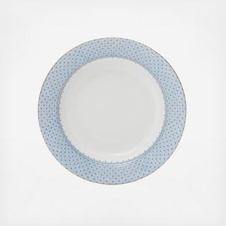 Cornflower Blue Lace Rim Soup Bowl