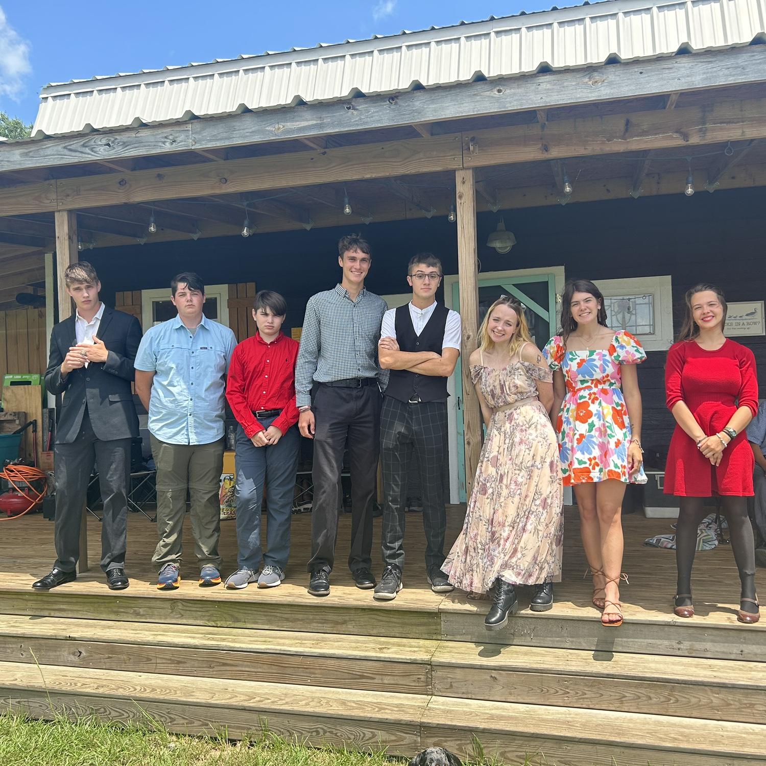 We went to a wedding with a group of friends...we were still just friends but we sat next to each other almost the whole time continuing to get to know each other