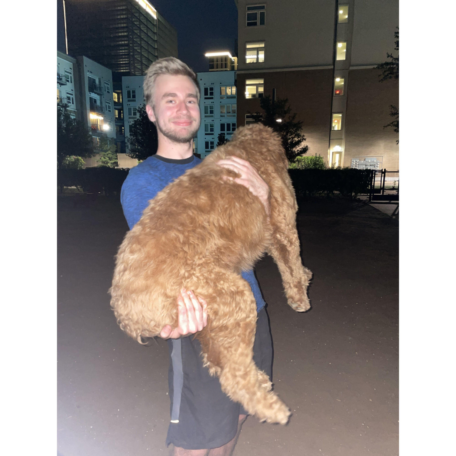 We met at the dog park near both of our apartments in the summer of 2022