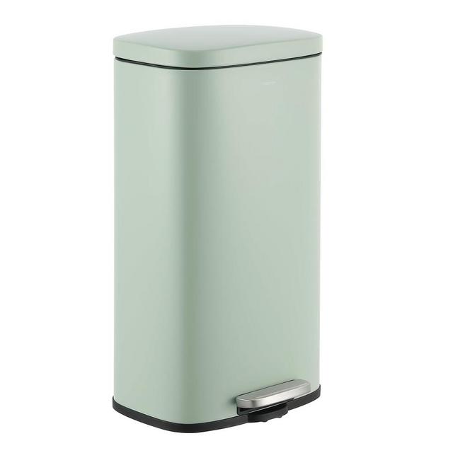 happimess HPM1011H Curtis 8-Gallon Step-Open Trash Can, Fingerprint Resistant, Modern, Minimalistic for Home, Kitchen, Laundry Room, Office, Bedroom, Bathroom, Pistachio Gelato