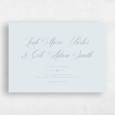 Ice, Blue Wedding Invitation - Lennon Landscape