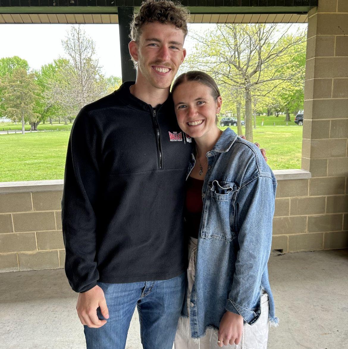 Morgan went to Isaac's senior lunch for track!