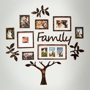 Jerry & Maggie - Photo Frame | Plaque College Frame - Wall Decoration Combination - Brown PVC Picture Frame Selfie Gallery Collage With Hanging Template & Wall Mounting Design | Family Tree