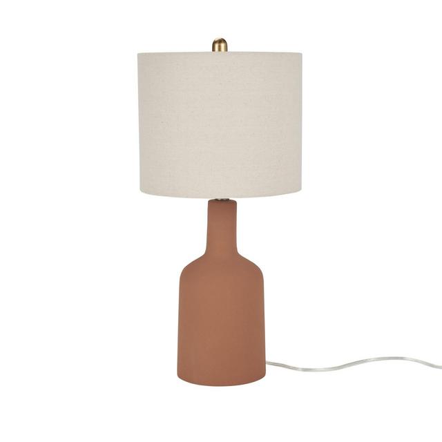 22" Terracotta Ceramic Table Lamp - Nourison