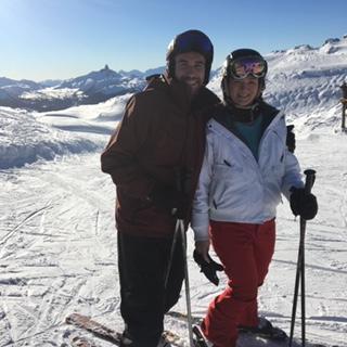 Here we are skiing in Whistler
