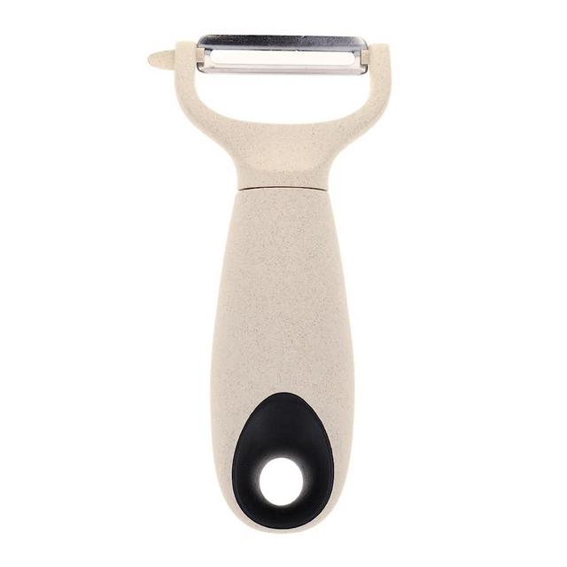 Beille Cream Stainless Steel Wheat Straw Vegetable Peeler Kitchen Utensils