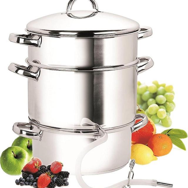 Cook N Home Basics Canning Juice Steamer Extractor, 11-Quart, Stainless Steel